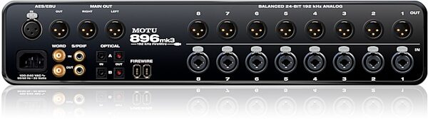 open zoom image for MOTU 896mk3 Firewire Audio Interface, Back