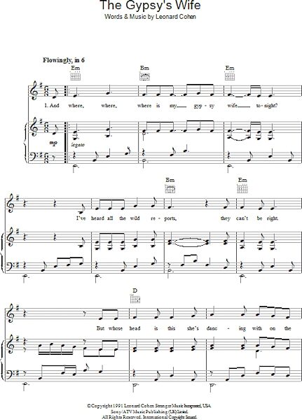 open zoom image for The Gypsy's Wife - Piano/Vocal/Guitar, New, Main