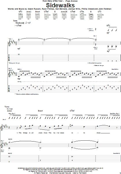 open zoom image for Sidewalks - Guitar TAB, New, Main
