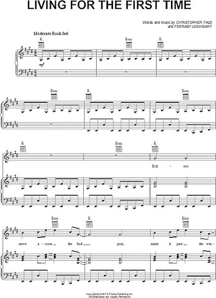 open zoom image for Living For The First Time - Piano/Vocal/Guitar, New, Main