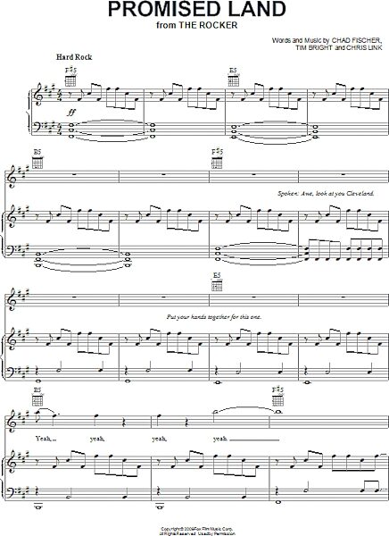 open zoom image for Promised Land - Piano/Vocal/Guitar, New, Main