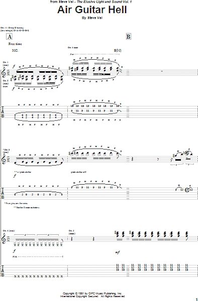 open zoom image for Air Guitar Hell - Guitar TAB, New, Main