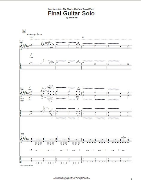 open zoom image for Final Guitar Solo - Guitar TAB, New, Main