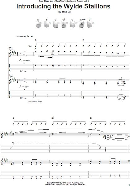 open zoom image for Introducing The Wylde Stallions - Guitar TAB, New, Main
