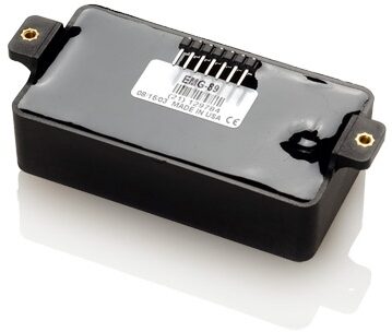 open zoom image for EMG 89 Active Humbucker Pickup with Coil Tap, Black, Back