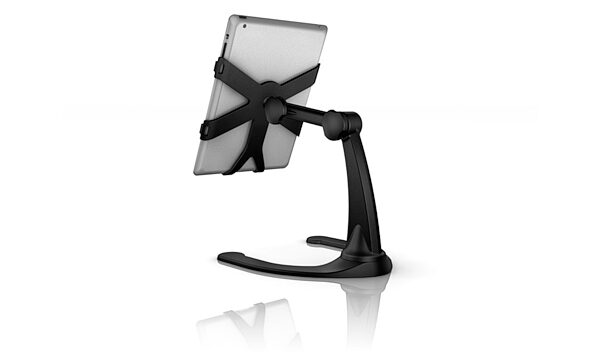 open zoom image for IK Multimedia iKlip iPad Mini Desktop Stand, In Use - Back View