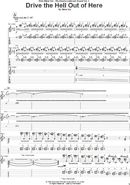open zoom image for Drive The Hell Out Of Here - Guitar TAB, New, Main