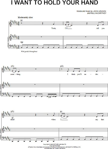 open zoom image for I Want To Hold Your Hand - Piano Vocal, New, Main