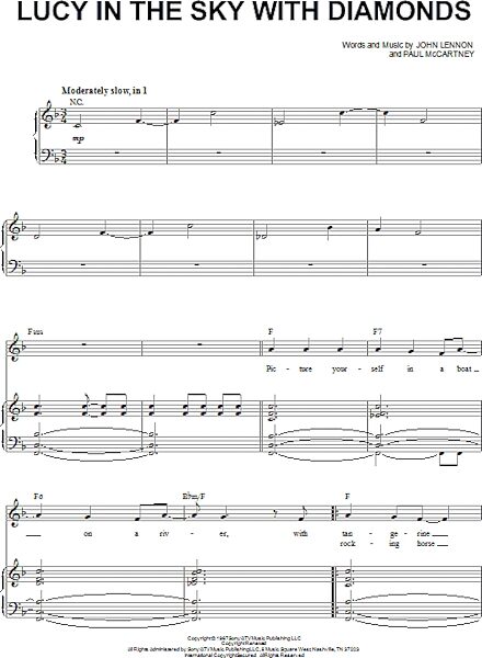 open zoom image for Lucy In The Sky With Diamonds - Piano Vocal, New, Main