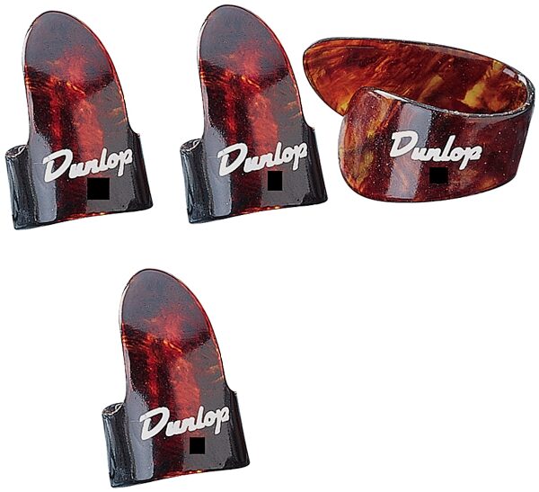 open zoom image for Dunlop 9010TP 3 Fingerpicks and 1 Thumbpick Pack, Medium, Main