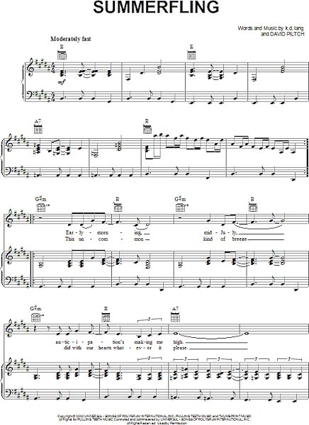 open zoom image for Summerfling - Piano/Vocal/Guitar, New, Main