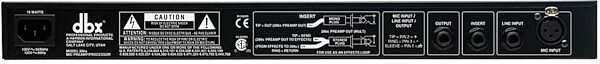 open zoom image for dbx 286S Microphone Preamplifier and Channel Strip Processor, New, Rear