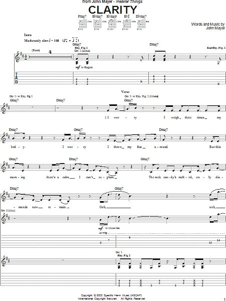 open zoom image for Clarity - Guitar TAB, New, Main