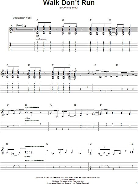 open zoom image for Walk Don't Run - Guitar Tab Play-Along, New, Main