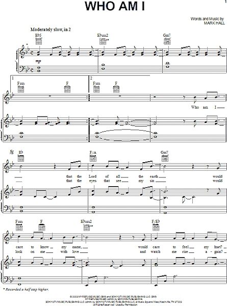 open zoom image for Who Am I - Piano/Vocal/Guitar, New, Main