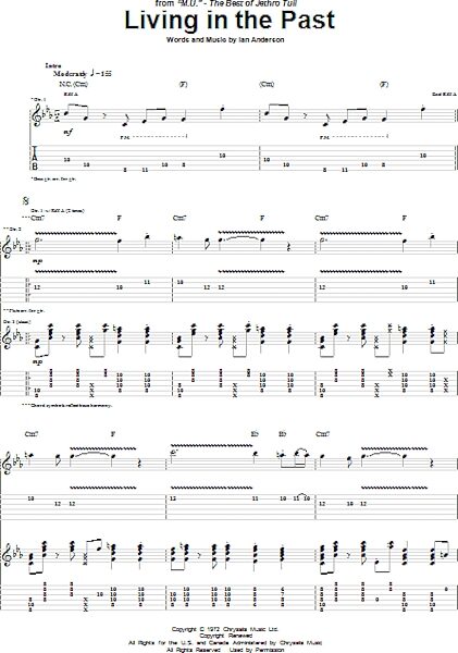 open zoom image for Living In The Past - Guitar TAB, New, Main