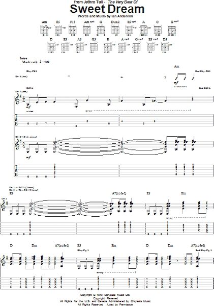 open zoom image for Sweet Dream - Guitar TAB, New, Main