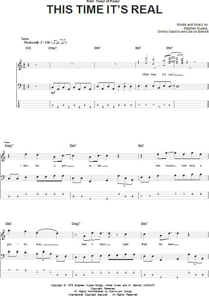 open zoom image for This Time It's Real - Bass Tab, New, Main