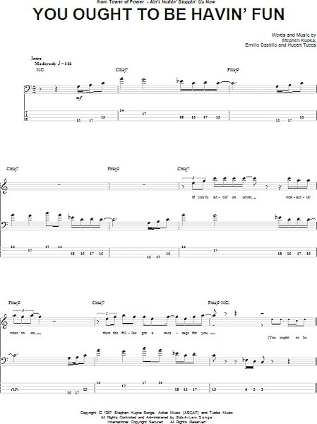 open zoom image for You Ought To Be Havin' Fun - Bass Tab, New, Main