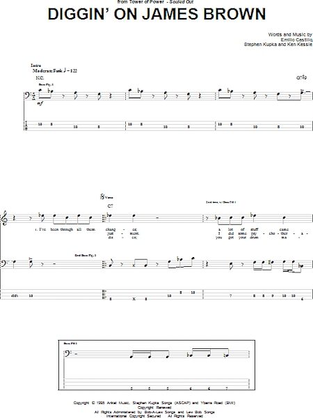 open zoom image for Diggin' On James Brown - Bass Tab, New, Main