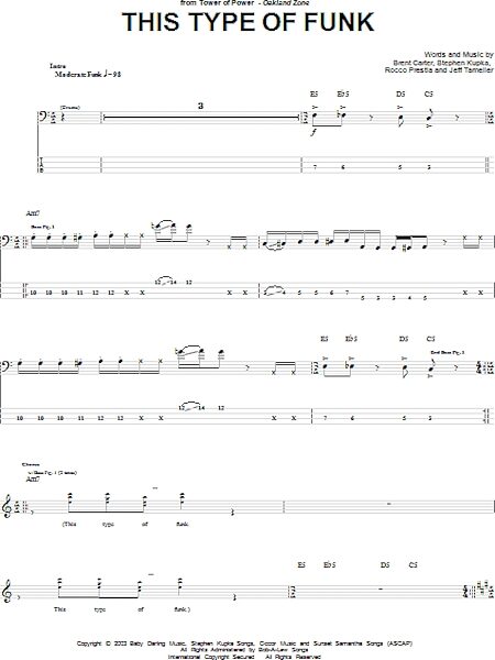 open zoom image for This Type Of Funk - Bass Tab, New, Main