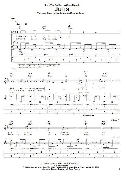 open zoom image for Julia - Guitar TAB, New, Main