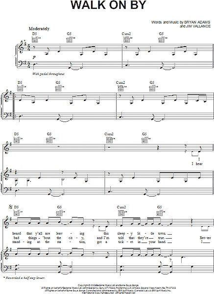 open zoom image for Walk On By - Piano/Vocal/Guitar, New, Main
