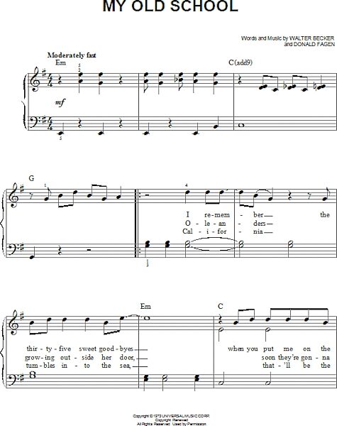 open zoom image for My Old School - Easy Piano, New, Main