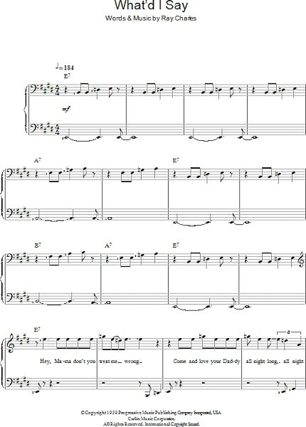 open zoom image for What'd I Say - Easy Piano, New, Main