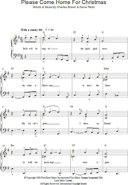 open zoom image for Please Come Home For Christmas - Easy Piano, New, Main