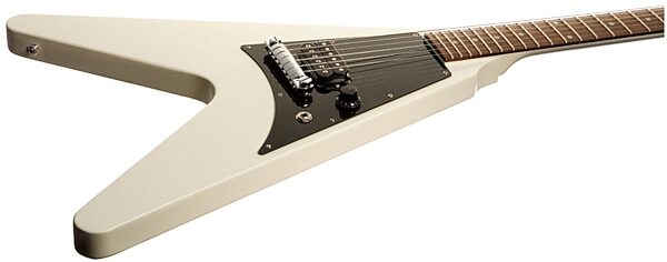open zoom image for Gibson Flying V Melody Maker (with Gig Bag), Satin White Glamour