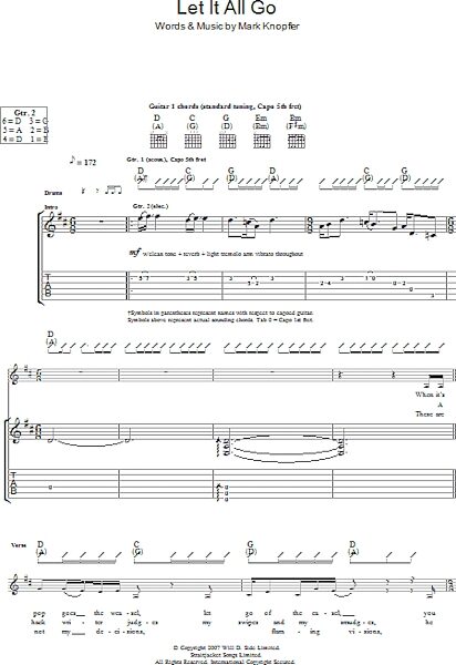 open zoom image for Let It All Go - Guitar TAB, New, Main