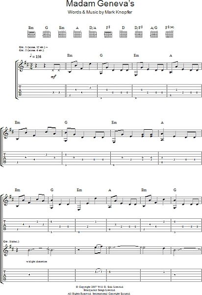 open zoom image for Madame Geneva's - Guitar TAB, New, Main