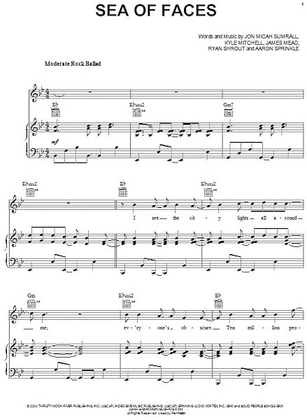 open zoom image for Sea Of Faces - Piano/Vocal/Guitar, New, Main