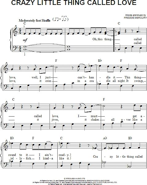 open zoom image for Crazy Little Thing Called Love - Easy Piano, New, Main