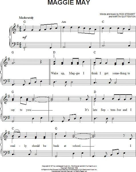 open zoom image for Maggie May - Easy Piano, New, Main
