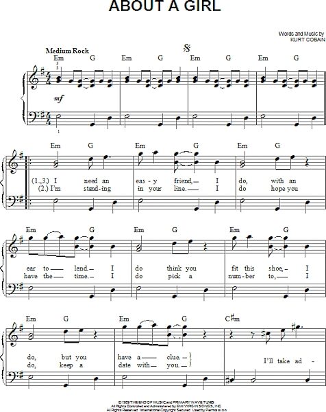 open zoom image for About A Girl - Easy Piano, New, Main