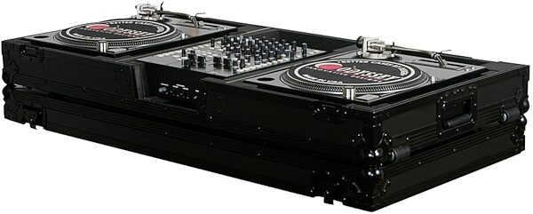 open zoom image for Odyssey FFXBMWBL Flight FX Series DJ Turntable Coffin Case with Wheels, Rear