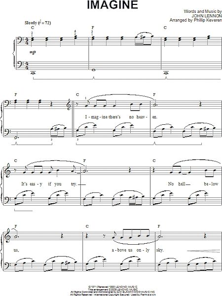 open zoom image for Imagine - Piano Solo, New, Main