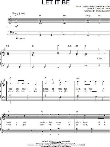 open zoom image for Let It Be - Easy Piano, New, Main