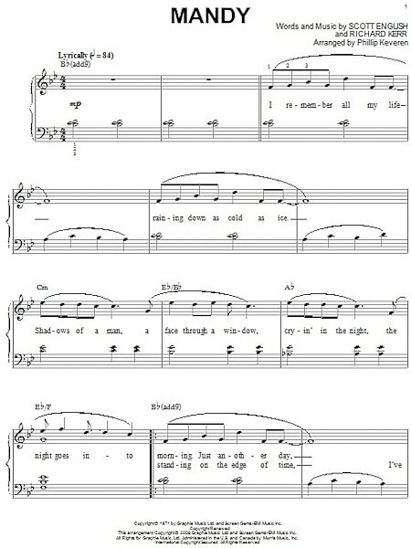 open zoom image for Mandy - Piano Solo, New, Main
