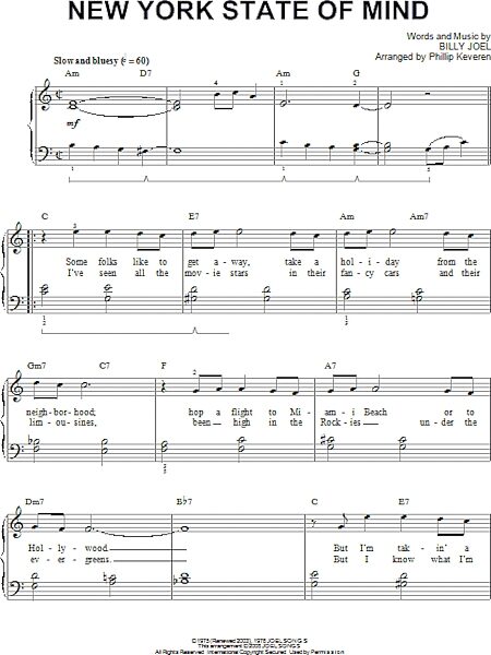 open zoom image for New York State Of Mind - Easy Piano, New, Main