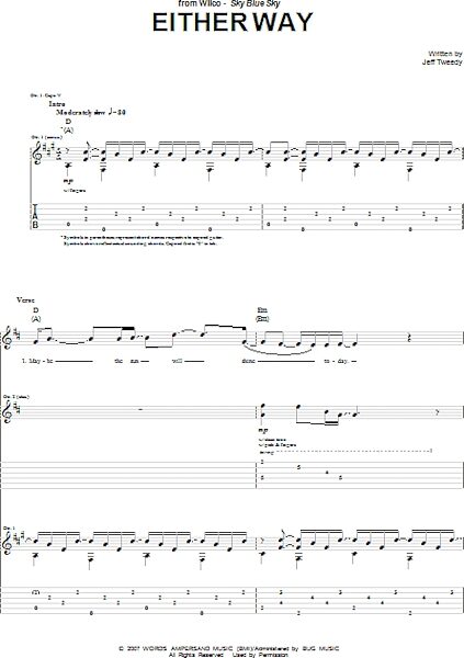 open zoom image for Either Way - Guitar TAB, New, Main