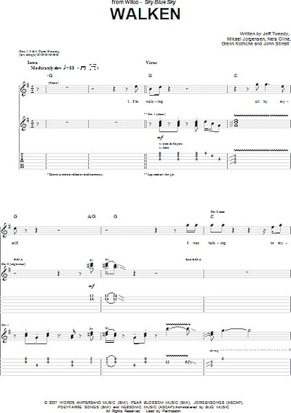 open zoom image for Walken - Guitar TAB, New, Main