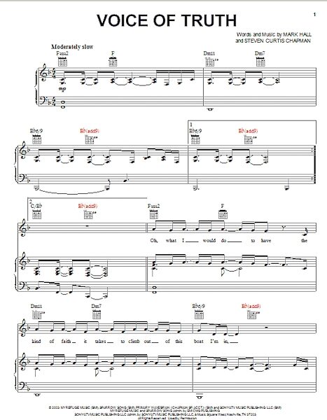 open zoom image for Voice Of Truth - Piano/Vocal/Guitar, New, Main