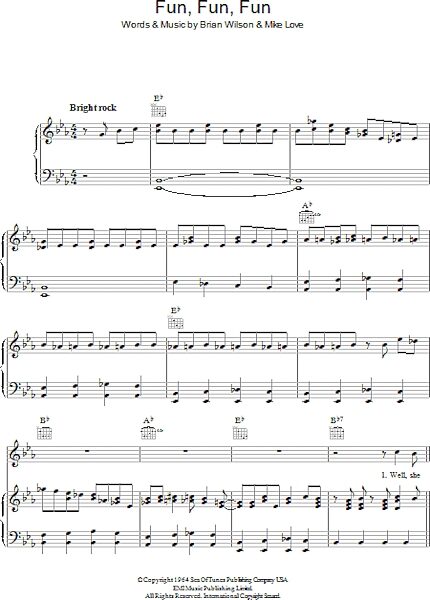 open zoom image for Fun, Fun, Fun - Piano/Vocal/Guitar, New, Main