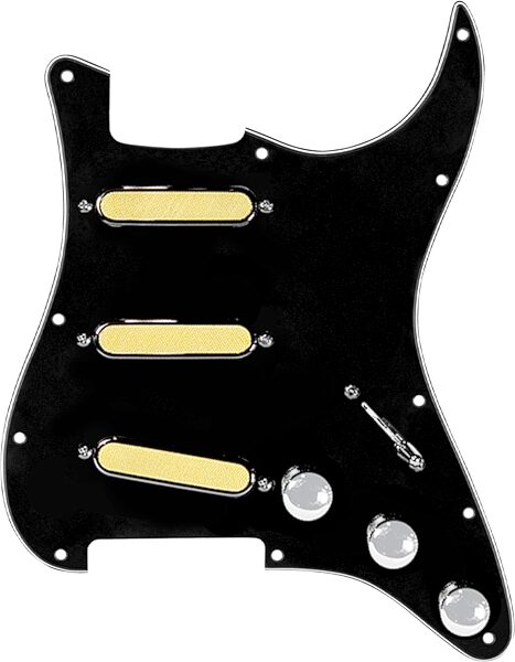 open zoom image for 920D Custom Gold Foil Loaded Pickguard for Stratocaster, New, Action Position Back