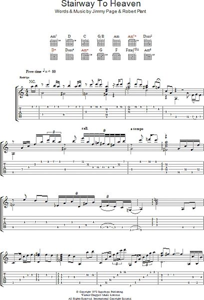 open zoom image for Stairway To Heaven - Guitar TAB, New, Main