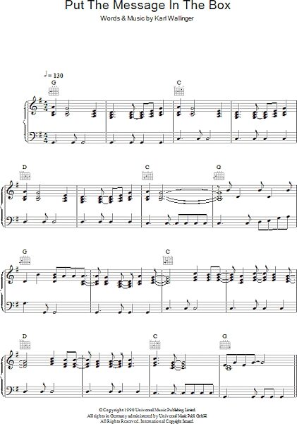 open zoom image for Put The Message In The Box - Piano/Vocal/Guitar, New, Main