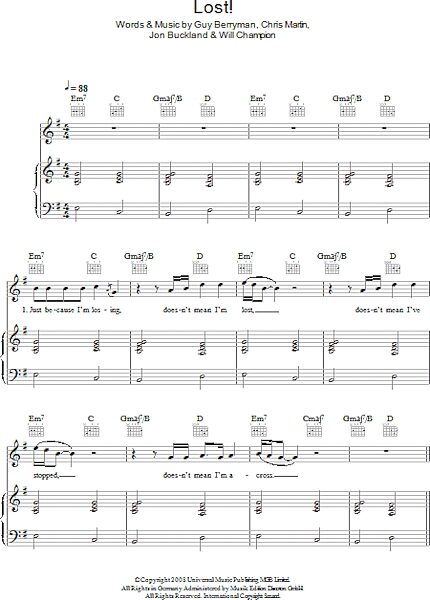 open zoom image for Lost! - Piano/Vocal/Guitar, New, Main